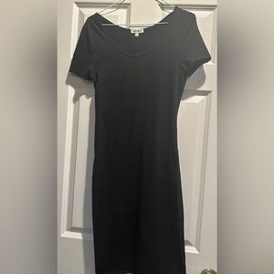 Zenana Premium Black stretch t-shirt dress, Large.